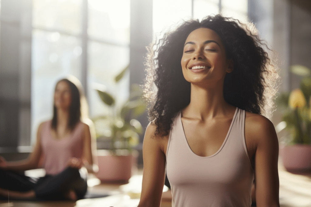 Mulheres em estado de bem-estar